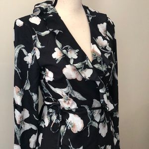 Floral Long Sleeve Midi Dress